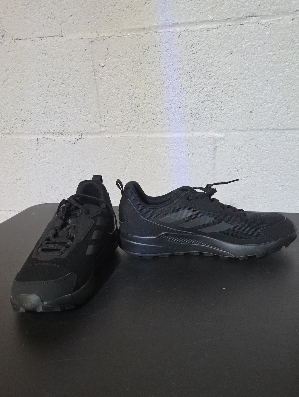 adidas Men's Black Low-Profile Trail Sneakers